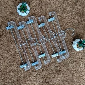 5 clear clip pants hangers